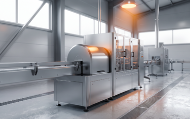Food and beverage processing line (AI-generated illustration)