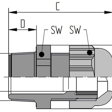 SKINTOP® ST NPT 1/2'' RAL 7001 SGY 10PC
